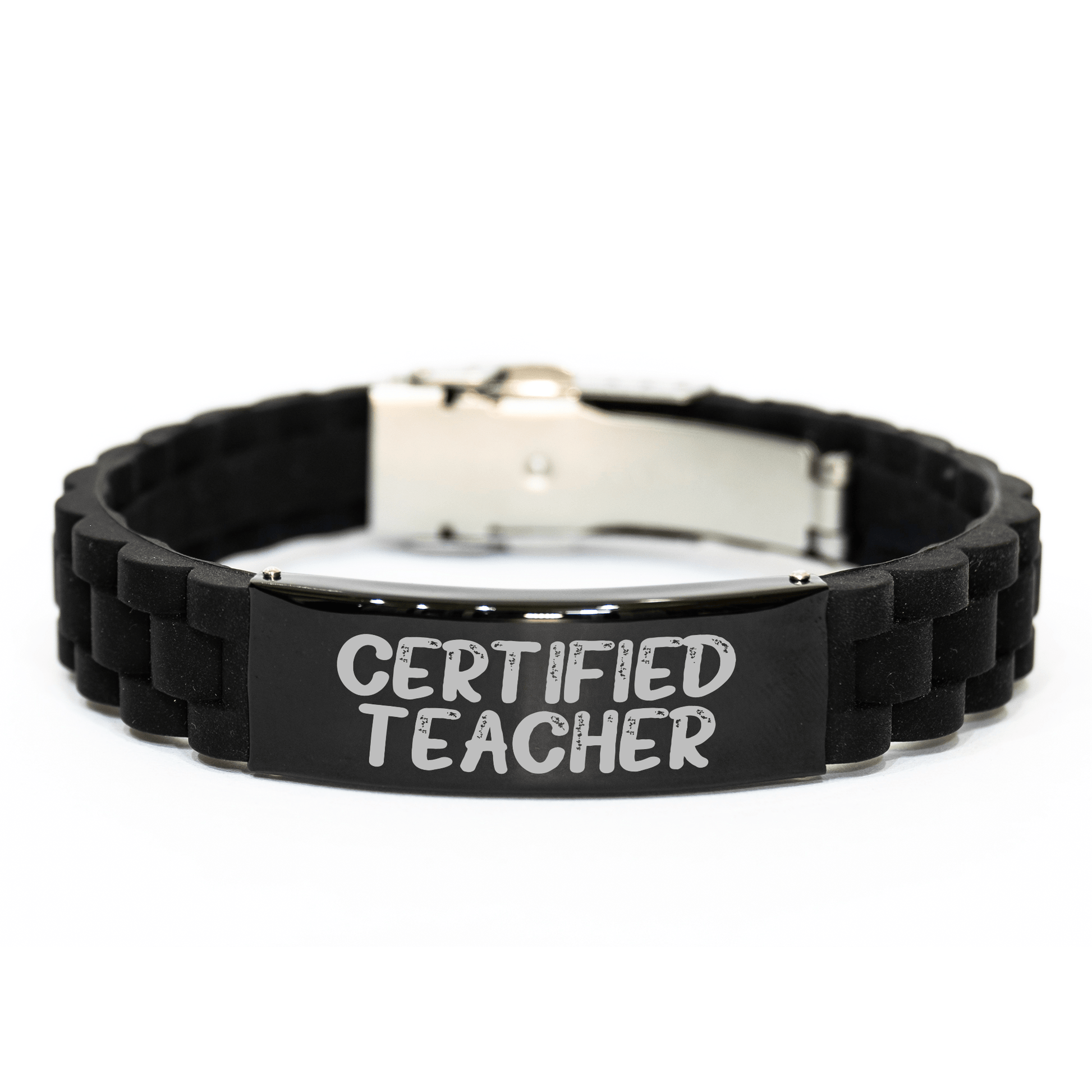 Funny Teacher Gifts from Friends for Men or Women Certified Teacher Graduation Unique Jewelry small / Black