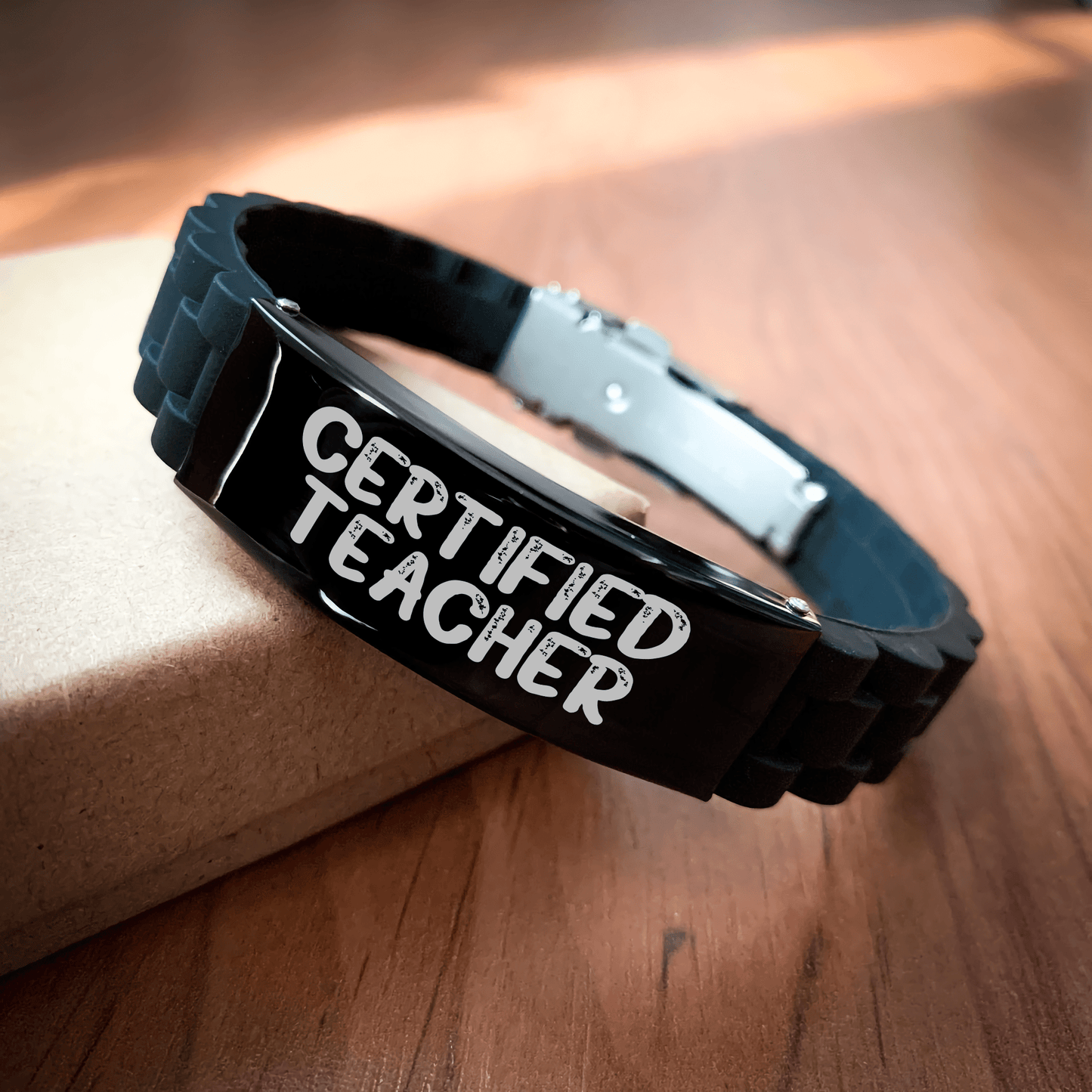 Funny Teacher Gifts from Friends for Men or Women Certified Teacher Graduation Unique Jewelry small / Black