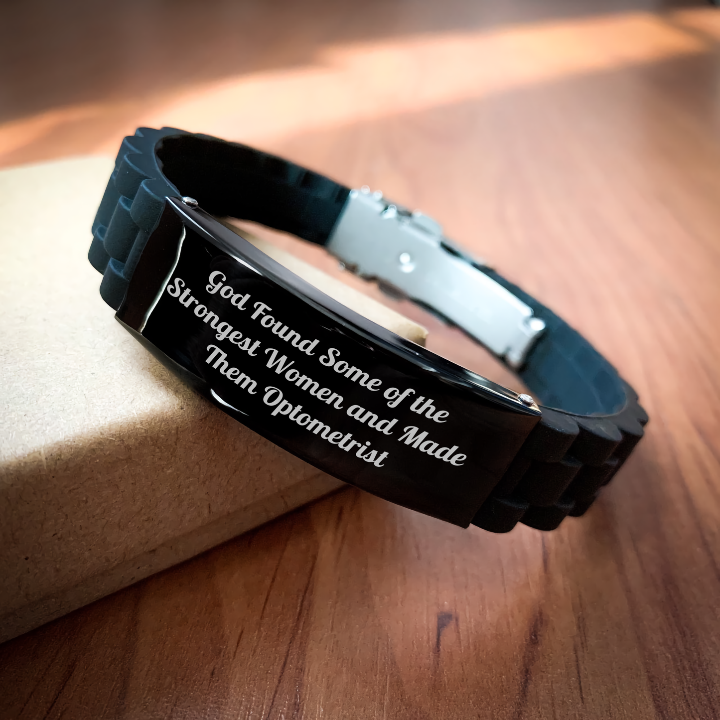Optometrist Gifts from Men to Strong Optometrists, Glide lock Clasp Black Stainless Steel Mother's Day Unique Gifts small / Black