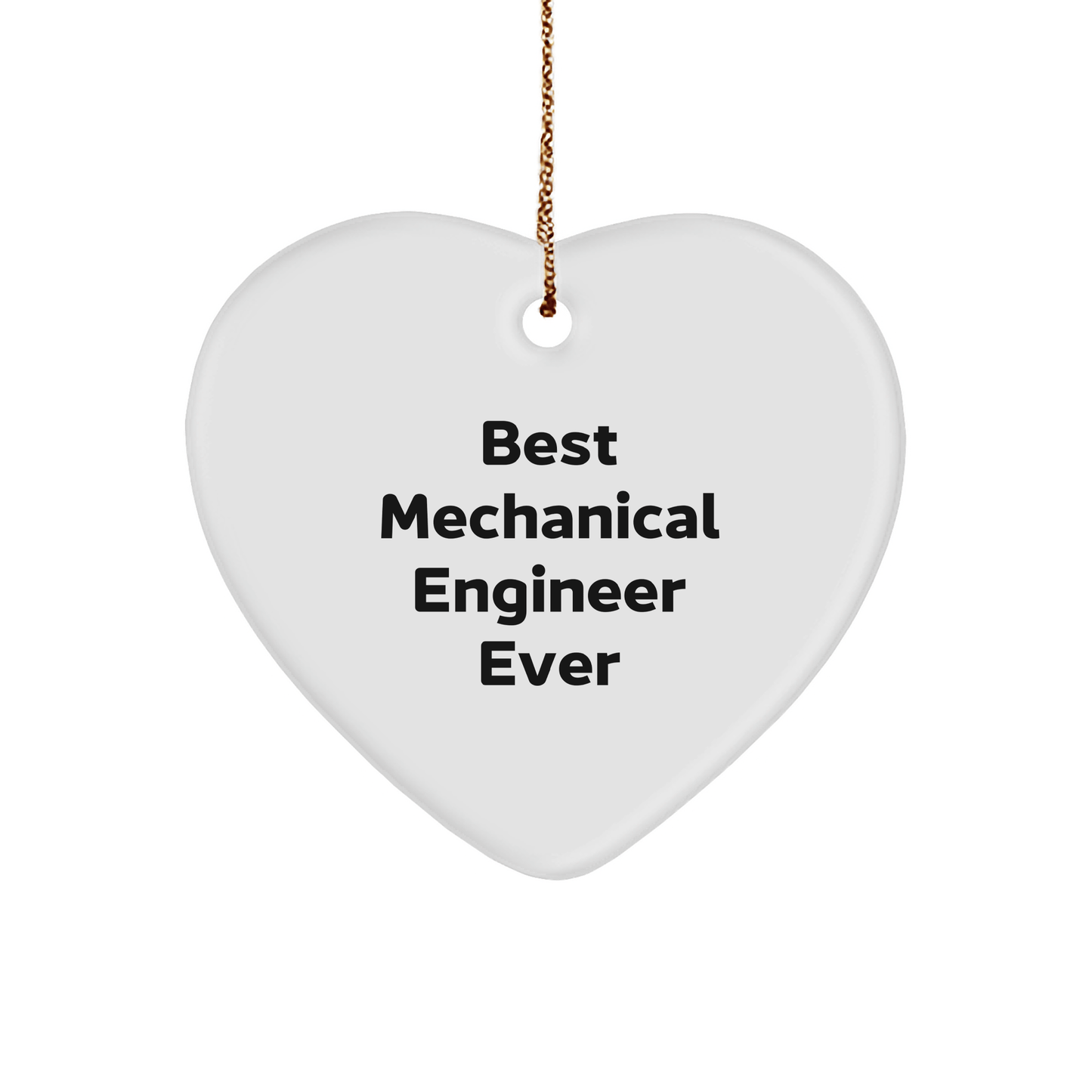 Funny Mechanical Engineer Heart Ornament Gifts from Friends for Merry Christmas small / White