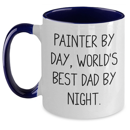 Painter Gifts, Funny Quote Two Tone Coffee Mug, Father's Day Unique Gifts from Men to Painter - Main