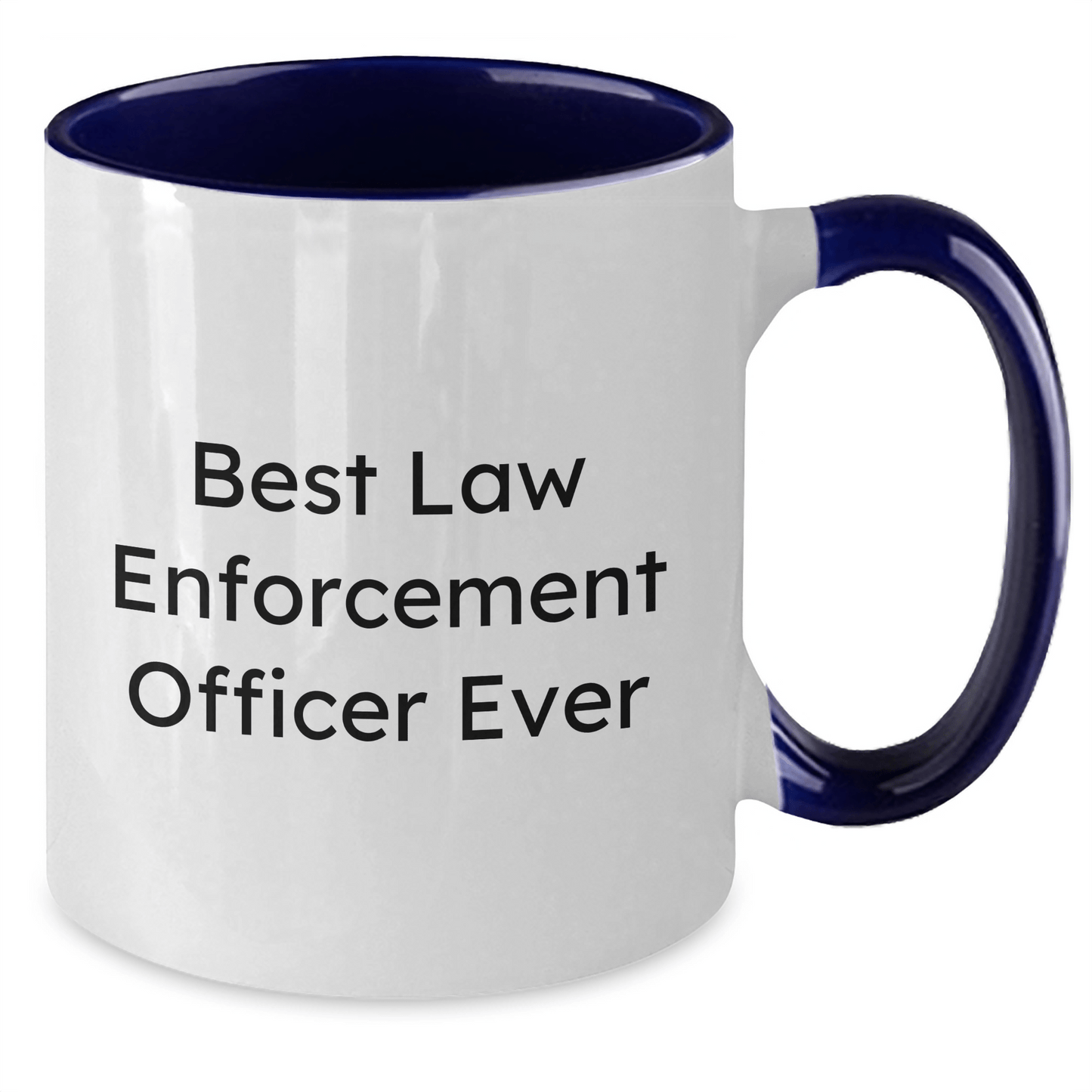 Funny Law Enforcement Officer Gifts for Mom, Best Two Tone Coffee Mugs with Inspirational Quote 'Best Law Enforcement Officer Ever', Gifts from Men to Law Enforcement Officer Mom on Mother's Day