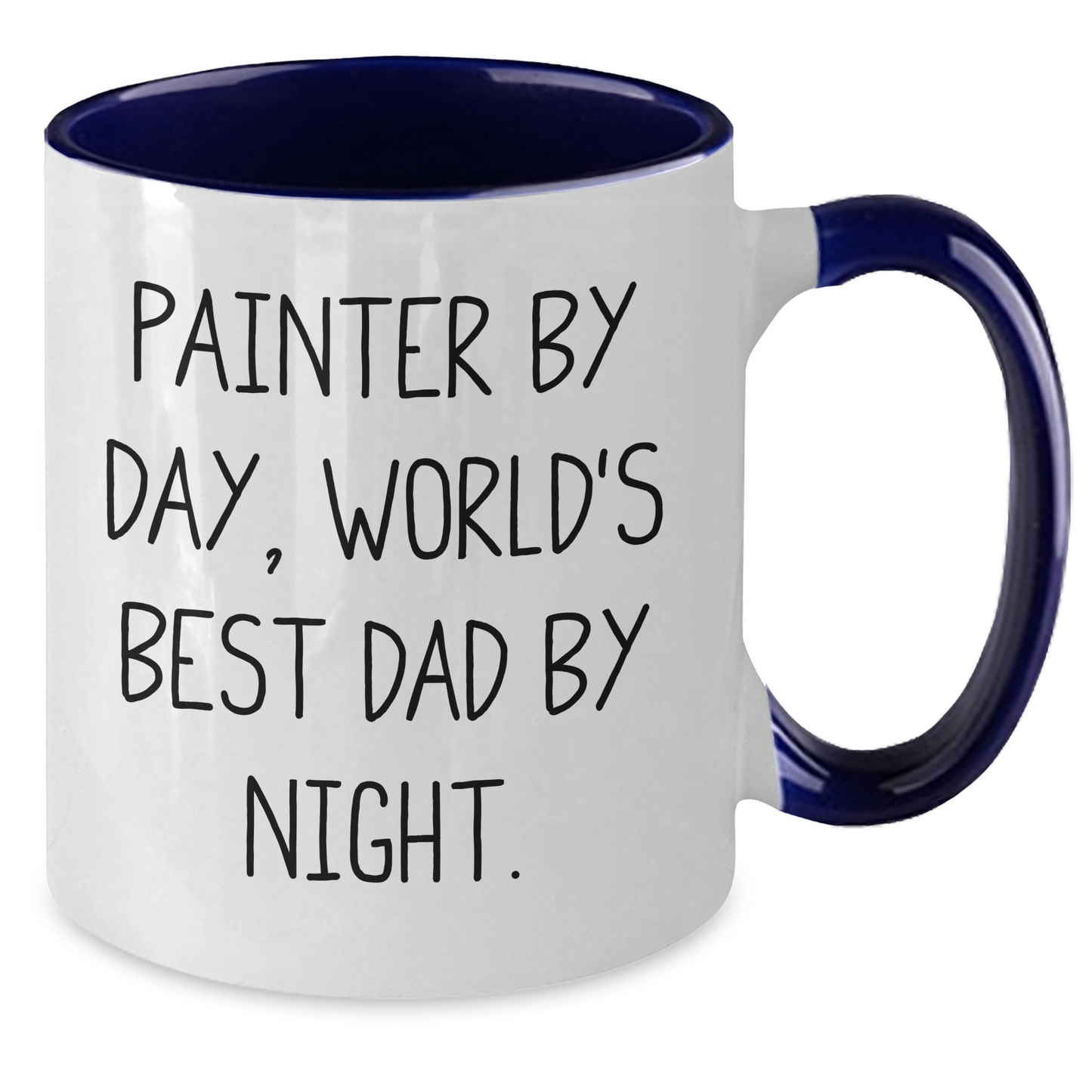 Painter Gifts, Funny Quote Two Tone Coffee Mug, Father's Day Unique Gifts from Men to Painter - Additional