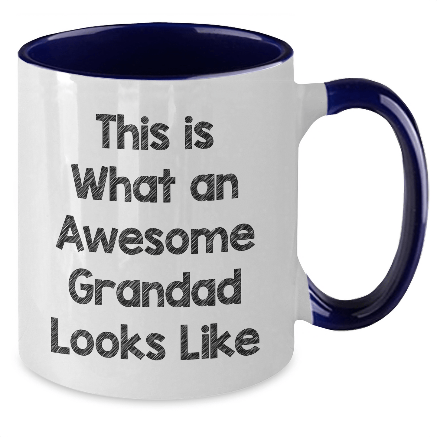 Funny Grandad Gifts from Friends, Family, or Coworkers - This Is What An Awesome Grandad Looks Like Two Tone Coffee Mug for Dad's Special Day