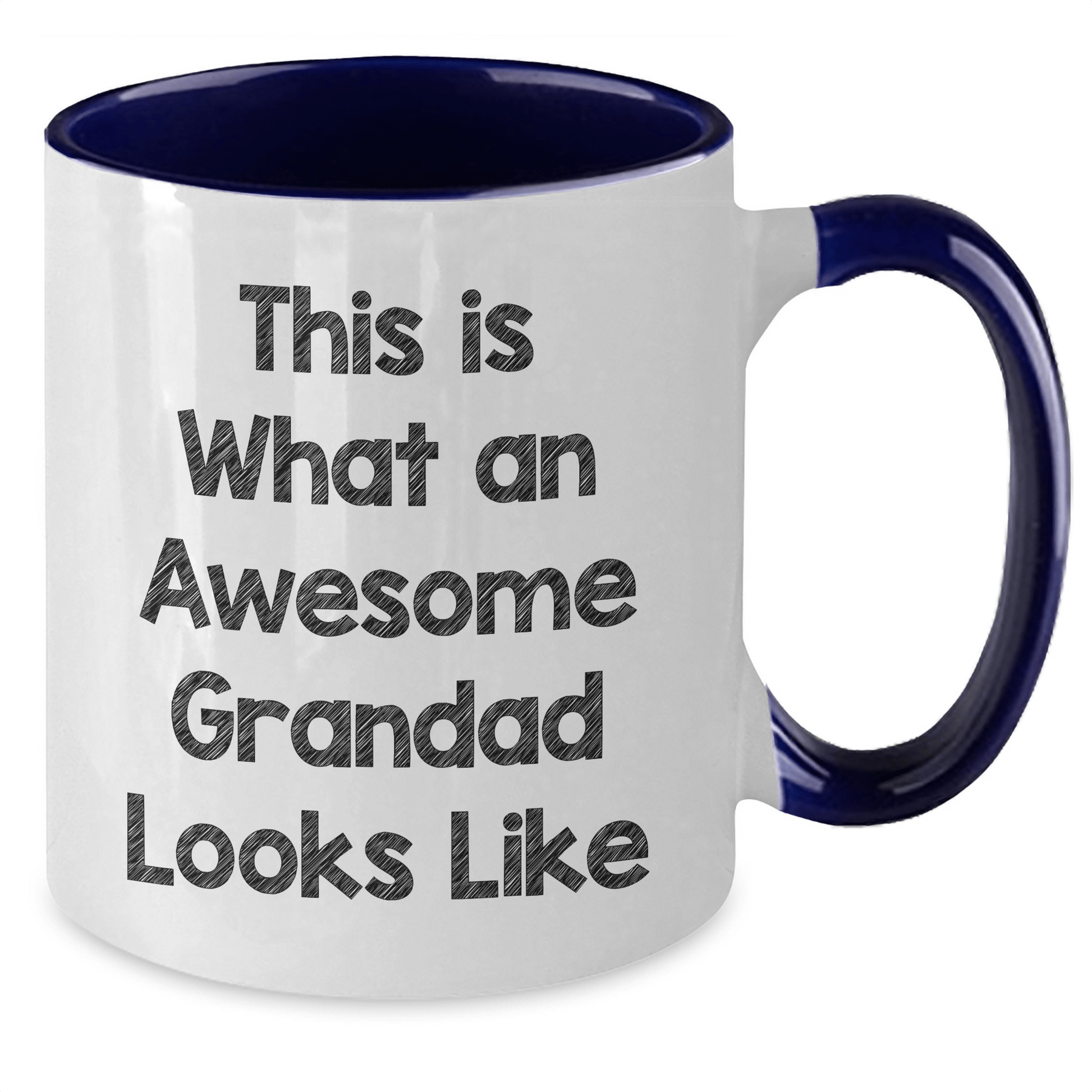 Funny Grandad Gifts from Friends, Family, or Coworkers - This Is What An Awesome Grandad Looks Like Two Tone Coffee Mug for Dad's Special Day