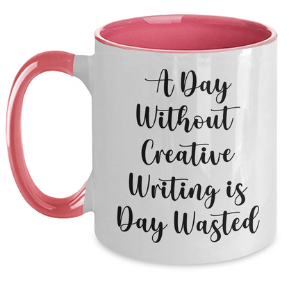 Creative Writing Lovers Two Tone Coffee Mug | Funny Creative Writing Gifts for Writers | Inspirational Father's Day Unique Gifts from Daughter or Son - Main