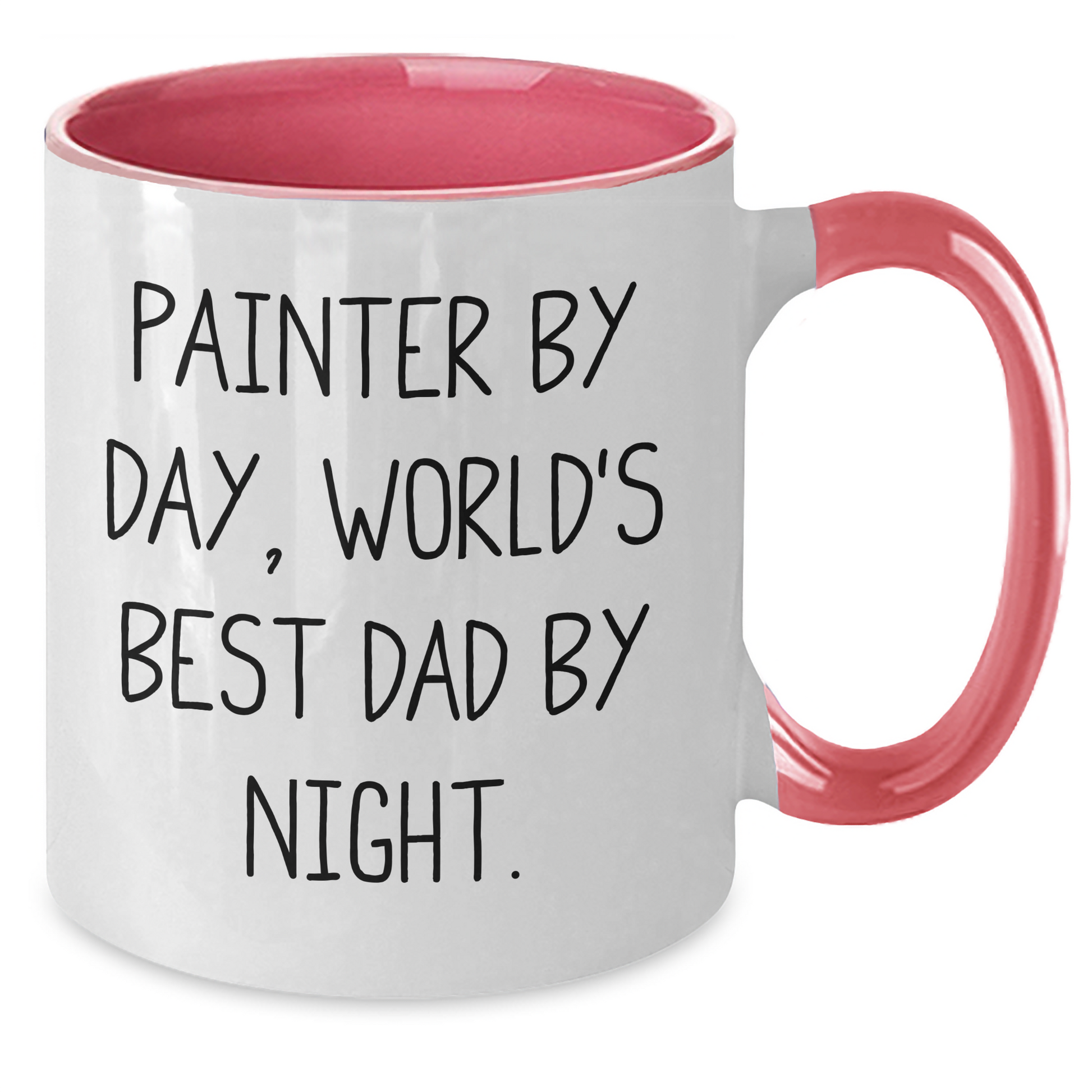 Painter Gifts, Funny Quote Two Tone Coffee Mug, Father's Day Unique Gifts from Men to Painter - Additional