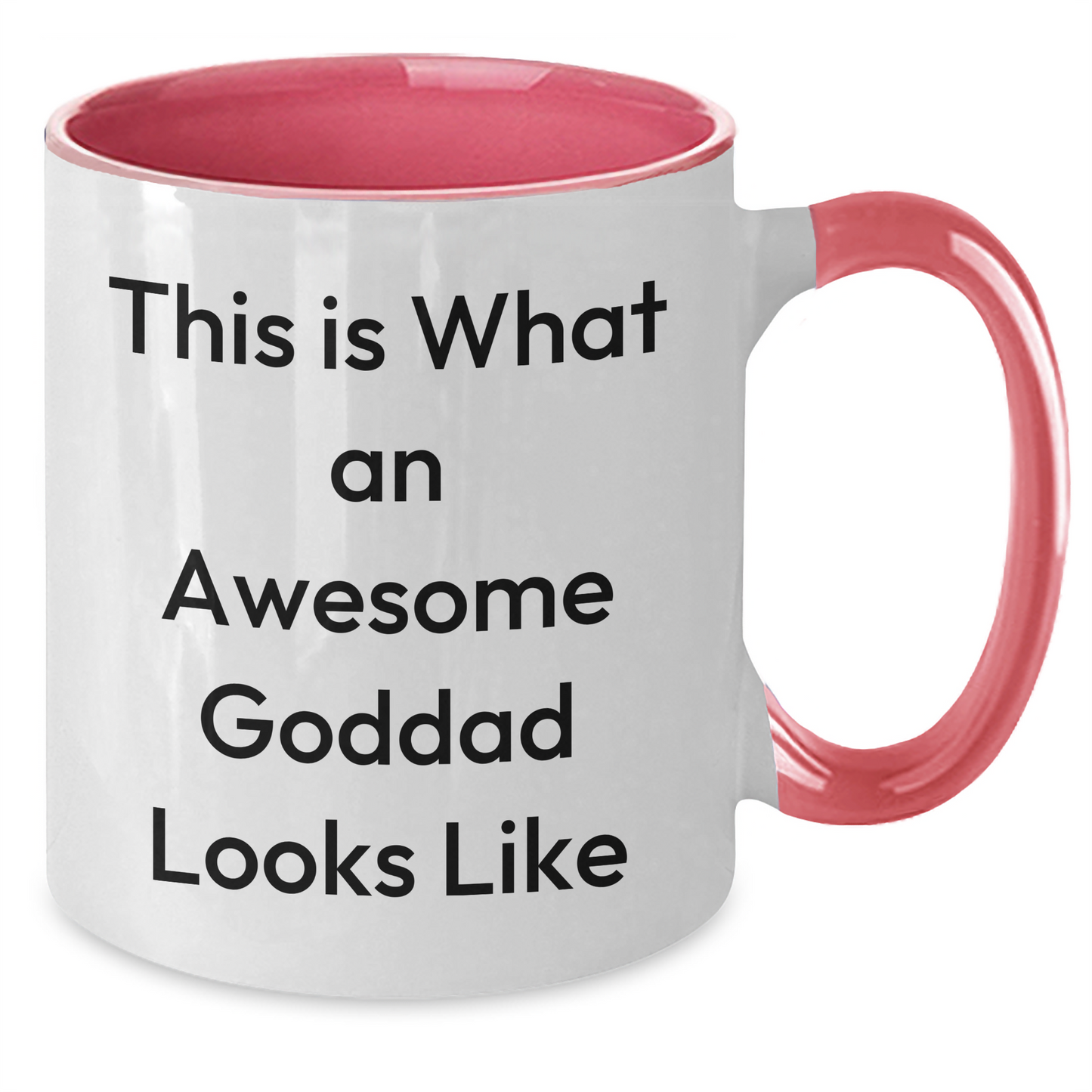 Funny Goddad Gifts from Men for Gifts for Goddad - Two Tone Coffee Mug with 'This Is What An Awesome Goddad Looks Like' Quote, Father's Day Unique Gifts - Additional