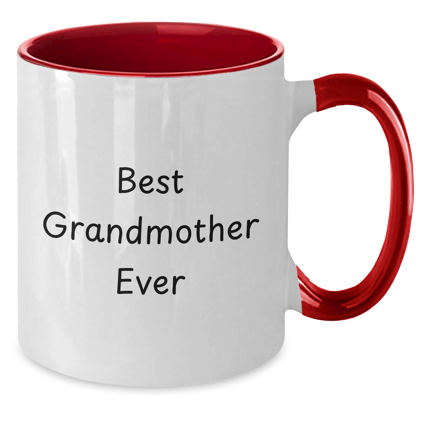 Funny Grandmother Gifts for Dad - Best Grandmother Ever Quote Two Tone Coffee Mug, Gifts from Family, Gifts for Grandmother