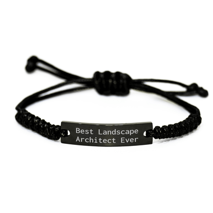 Funny Quote Best Landscape Architect Ever Gifts from Friends for Mother's Day Rope Jewelry small / Black