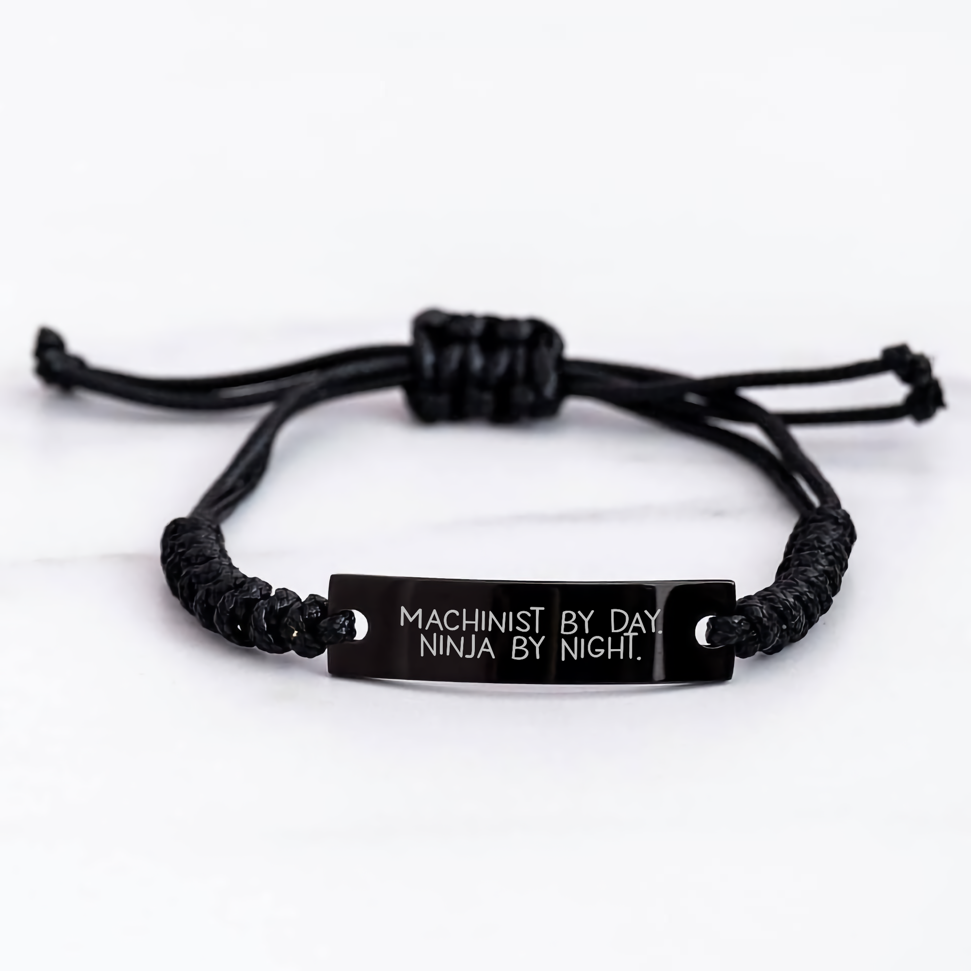 Machinist By Day Ninja By Night Funny Quote Rope Bracelet Gifts for Men Father's Day Unique - Image 3