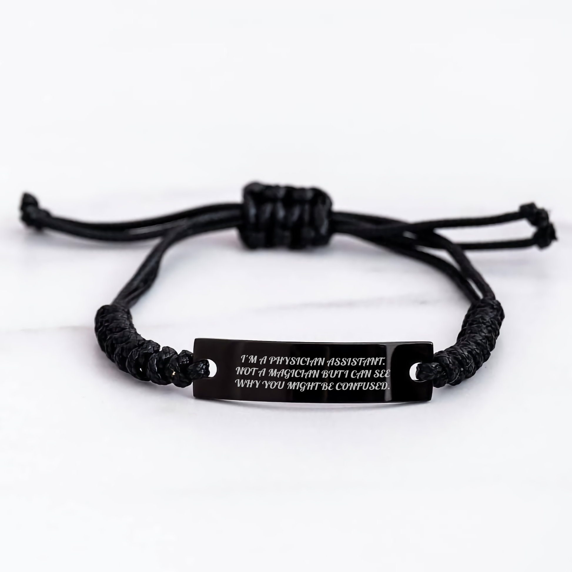 Funny Physician Assistant Gifts from Men to Women - I'm A Physician Assistant. Not A Magician But I Can See Why You Might Be Confused. - Rope Bracelet for Mother's Day Unique Gifts - Image 3