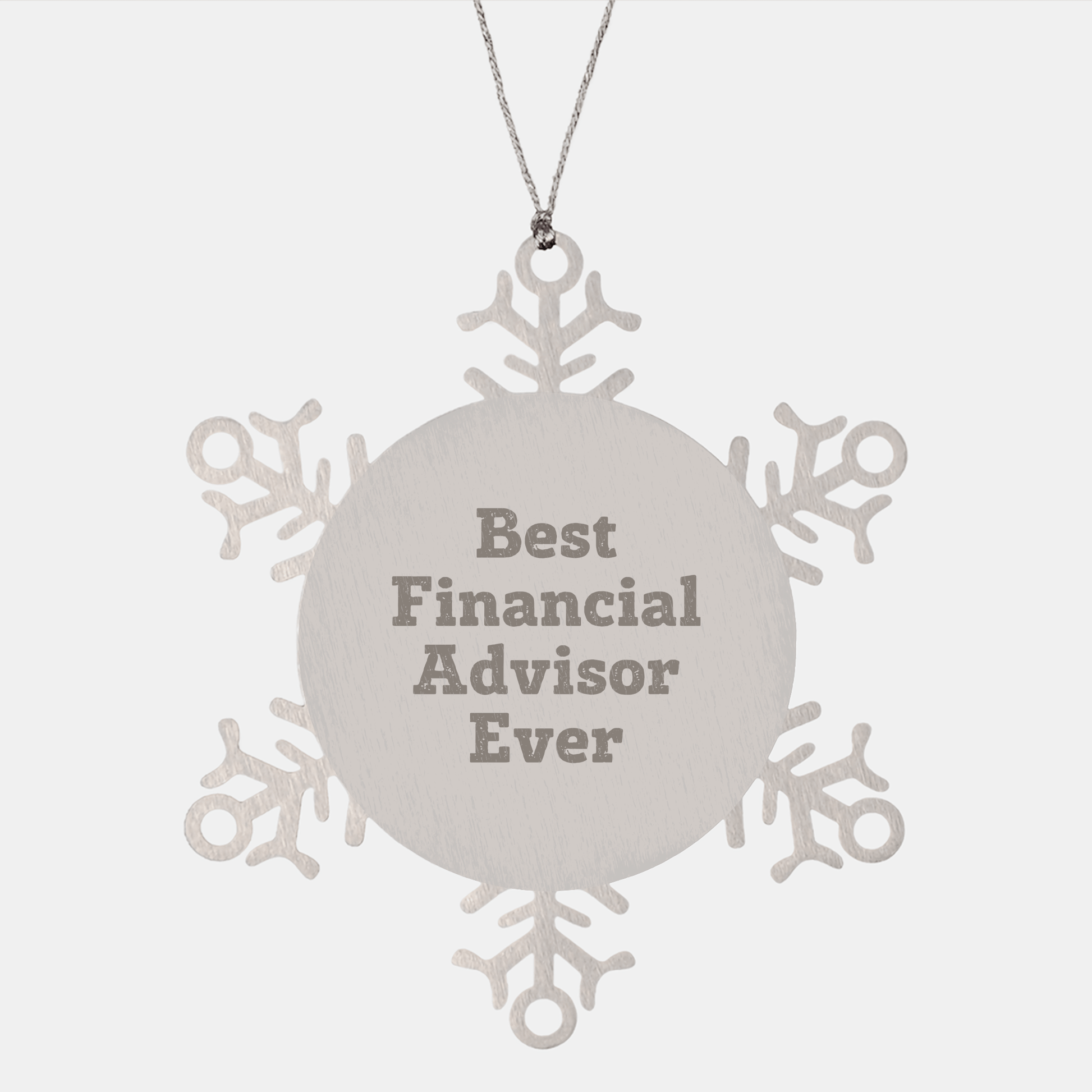 Best Financial Advisor Ever Snowflake Ornament, Gifts from Friends for Financial Advisors, Unique Christmas Unique Gifts small / Silver