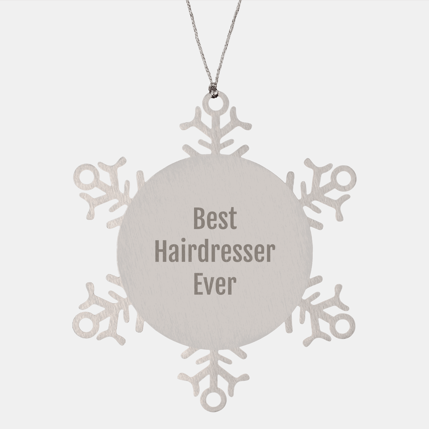 Funny Snowflake Ornaments for Hairdresser, Gifts from Friends, Gifts for Hairdresser small / Silver