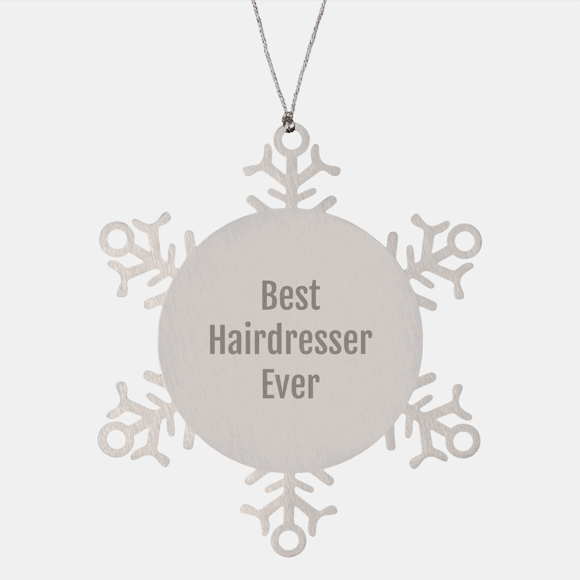 Funny Snowflake Ornaments for Hairdresser, Gifts from Friends, Gifts for Hairdresser small / Silver