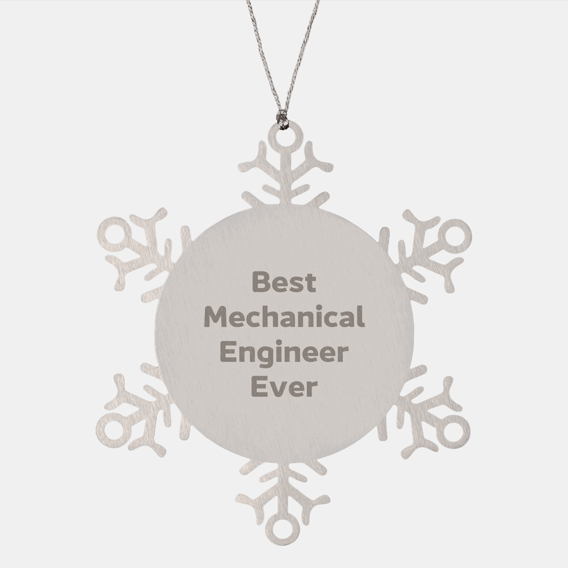 Funny Mechanical Engineer Gifts from Friends, Snowflake Ornament for Best Ever, Christmas Unique small / Silver