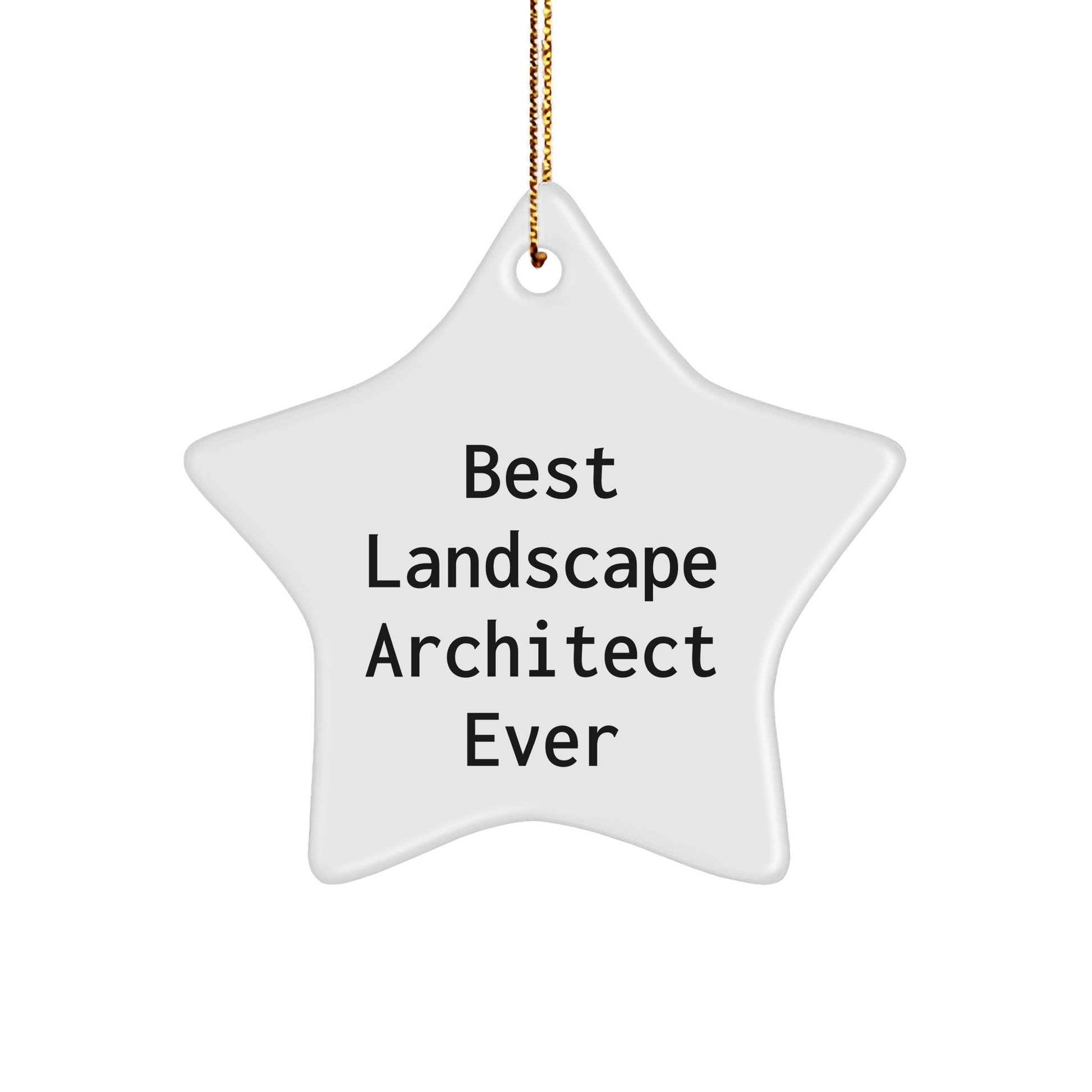 Landscape Architect Gifts from Best, Funny 'Best Landscape Architect Ever' Star Ornament for Christmas, Perfect for Friends, Family, or Coworkers small / White