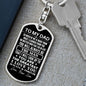 To My Dad Dog Tag Keychain - Gift for Dad from Son - The Man - Father's Day Birthday Christmas