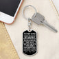 To My Dad Dog Tag Keychain - Gift for Dad from Son - The Man - Father's Day Birthday Christmas