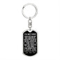 To My Dad Dog Tag Keychain - Gift for Dad from Son - The Man - Father's Day Birthday Christmas