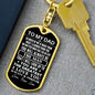 To My Dad Dog Tag Keychain - Gift for Dad from Son - The Man - Father's Day Birthday Christmas