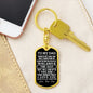 To My Dad Dog Tag Keychain - Gift for Dad from Son - The Man - Father's Day Birthday Christmas