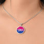 Bisexual Pride Necklace - Bi Symbol Necklace - LGBTQ+ Bisexual Flag Gift