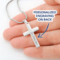 Personalized Confirmation Sponsor Gift for Man - Cross Necklace - Religious Catholic Christian Appreciation Gift