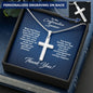 Personalized Confirmation Sponsor Gift for Man - Cross Necklace - Religious Catholic Christian Appreciation Gift