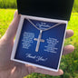 Personalized Confirmation Sponsor Gift for Man - Cross Necklace - Religious Catholic Christian Appreciation Gift
