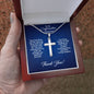 Personalized Confirmation Sponsor Gift for Man - Cross Necklace - Religious Catholic Christian Appreciation Gift