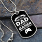 I Have Two Titles Dad and Gamer And I Rock Them Both Dog Tag Necklace - Fathers Day Gift for Gamer - Personalized Gamer Birthday Gift