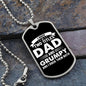 I Have Two Titles Dad and Grumpy And I Rock Them Both Dog Tag Necklace - Fathers Day Gift for Grumpy - Personalized Grumpy Birthday Gift