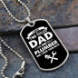 I Have Two Titles Dad and Plumber And I Rock Them Both Dog Tag Necklace - Fathers Day Gift for Plumber - Personalized Plumber Birthday Gift