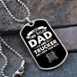 I Have Two Titles Dad and Trucker And I Rock Them Both Dog Tag Necklace - Fathers Day Gift for Trucker - Personalized Trucker Birthday Gift
