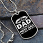 I Have Two Titles Dad & Host Dad And I Rock Them Both Dog Tag Necklace - Fathers Day Gift for Host Dad - Personalized Host Dad Birthday Gift