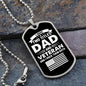 I Have Two Titles Dad and Veteran And I Rock Them Both Dog Tag Necklace - Fathers Day Gift for Veteran - Personalized Veteran Birthday Gift