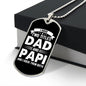 I Have Two Titles Dad and Papi And I Rock Them Both Dog Tag Necklace - Fathers Day Gift for Papi - Personalized Papi Birthday Gift