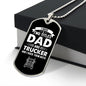 I Have Two Titles Dad and Trucker And I Rock Them Both Dog Tag Necklace - Fathers Day Gift for Trucker - Personalized Trucker Birthday Gift