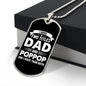 I Have Two Titles Dad and Poppop And I Rock Them Both Dog Tag Necklace - Fathers Day Gift for Poppop - Personalized Poppop Birthday Gift