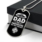 I Have Two Titles Dad and Firefighter And I Rock Them Both Dog Tag Necklace - Fathers Day Gift for Fireman - Firefighter Birthday Gift