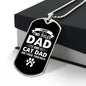 I Have Two Titles Dad and Cat Dad And I Rock Them Both Dog Tag Necklace - Fathers Day Gift for Cat Dad - Personalized Cat Dad Birthday Gift