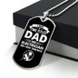 I Have Two Titles Dad and Electrician And I Rock Them Both Dog Tag Necklace - Fathers Day Gift for Electrician - Electrician Birthday Gift