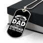 I Have Two Titles Dad and Stepdad And I Rock Them Both Dog Tag Necklace - Fathers Day Gift for Stepdad - Personalized Stepdad Birthday Gift