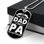 I Have Two Titles Dad and Pa And I Rock Them Both Dog Tag Necklace - Fathers Day Gift for Pa - Personalized Pa Birthday Gift