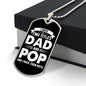 I Have Two Titles Dad and Pop And I Rock Them Both Dog Tag Necklace - Fathers Day Gift for Pop - Personalized Pop Birthday Gift