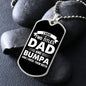 I Have Two Titles Dad and Bumpa And I Rock Them Both Dog Tag Necklace - Fathers Day Gift for Bumpa - Personalized Bumpa Birthday Gift