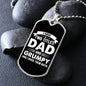 I Have Two Titles Dad and Grumpy And I Rock Them Both Dog Tag Necklace - Fathers Day Gift for Grumpy - Personalized Grumpy Birthday Gift