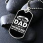 I Have Two Titles Dad and Husband And I Rock Them Both Dog Tag Necklace - Fathers Day Gift for Husband - Personalized Husband Birthday Gift