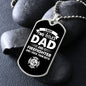 I Have Two Titles Dad and Firefighter And I Rock Them Both Dog Tag Necklace - Fathers Day Gift for Fireman - Firefighter Birthday Gift